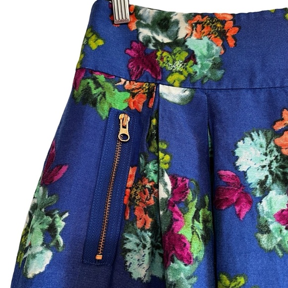 Maeve Anthropologie Garden Days silk blend floral skirt Sz 4 excellent condition - Picture 6 of 11